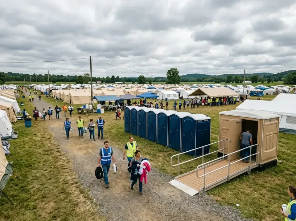 disaster-relief-camp-restrooms-010 — frequently asked questions, Dumpster & Portable Bathrooms Rental in Valley View, PA